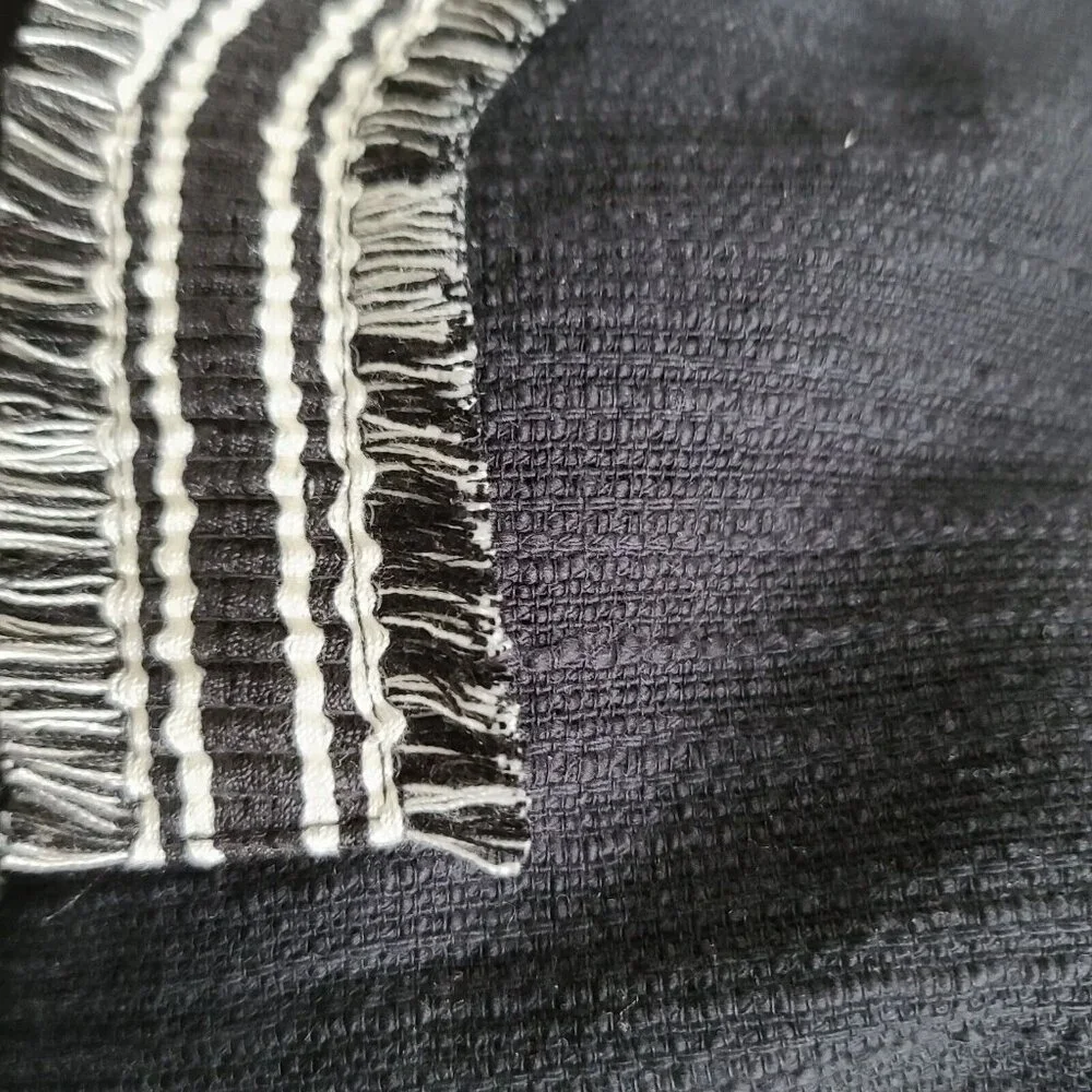 Talbots Plus Petite V Neck Shift Dress 22WP Black Fringe Sleeveless Lined NWT - Picture 9 of 10